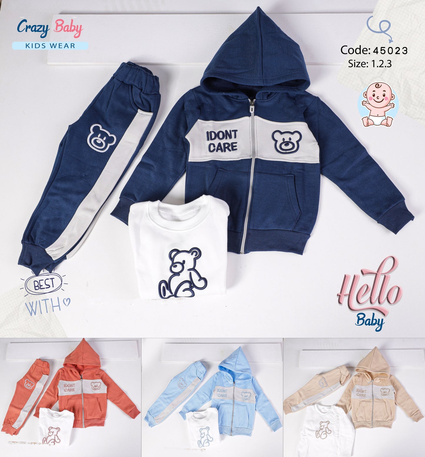 طقم ميلتون معالج ولادي 3 قطع 45023