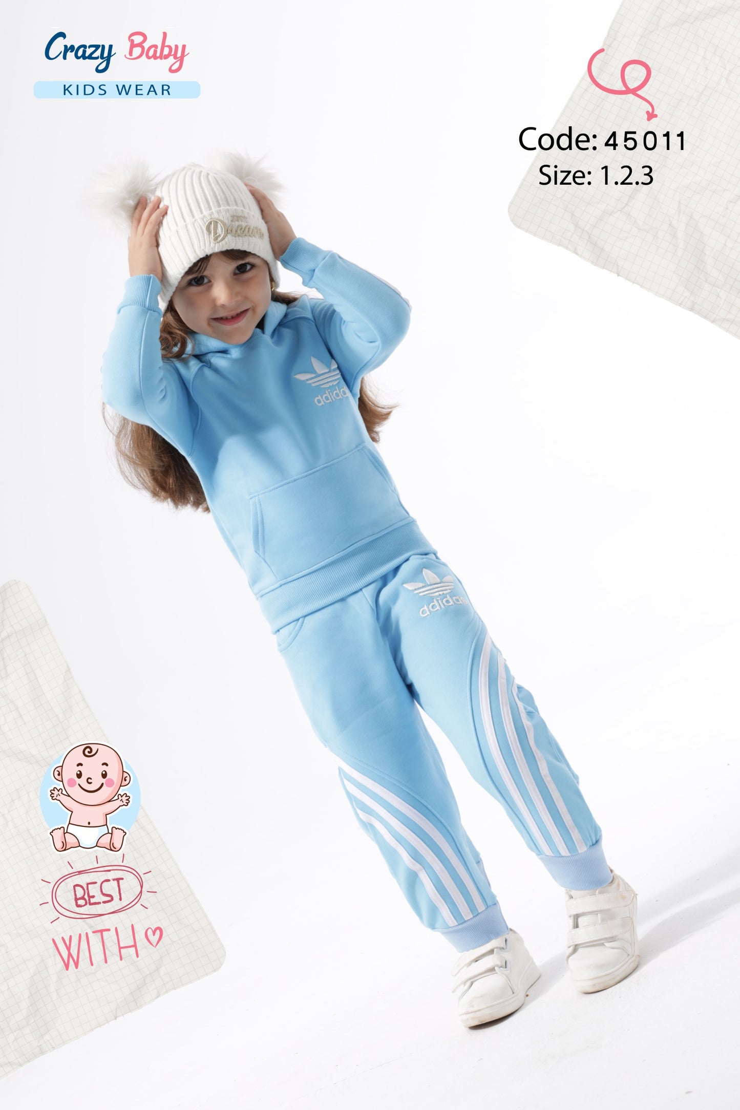 طقم ميلتون معالج بناتي 45011