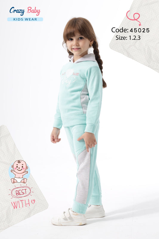 طقم قطيفة مسحب قطعتين بناتي 45025