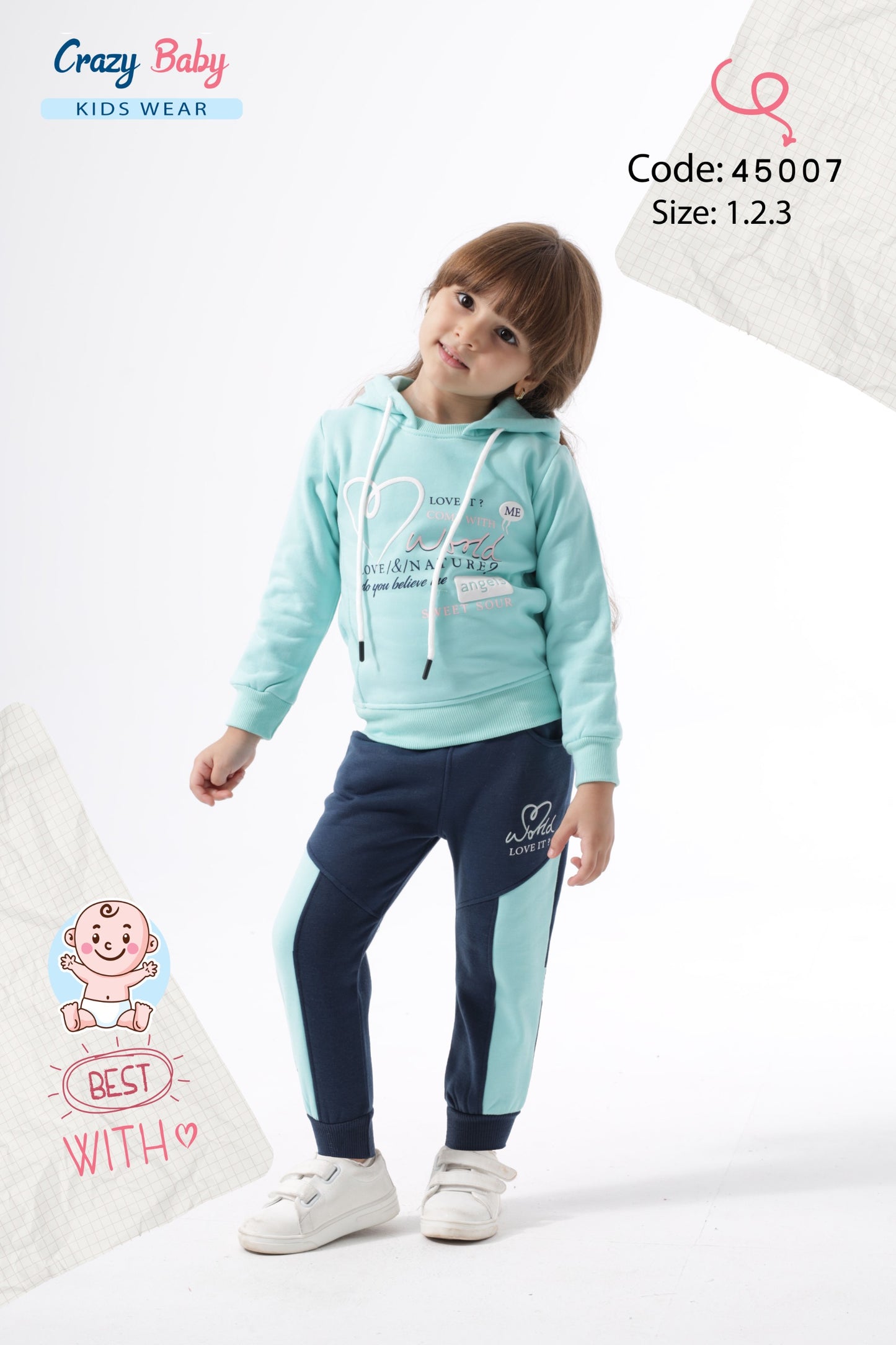 طقم ميلتون معالج بناتي 45007