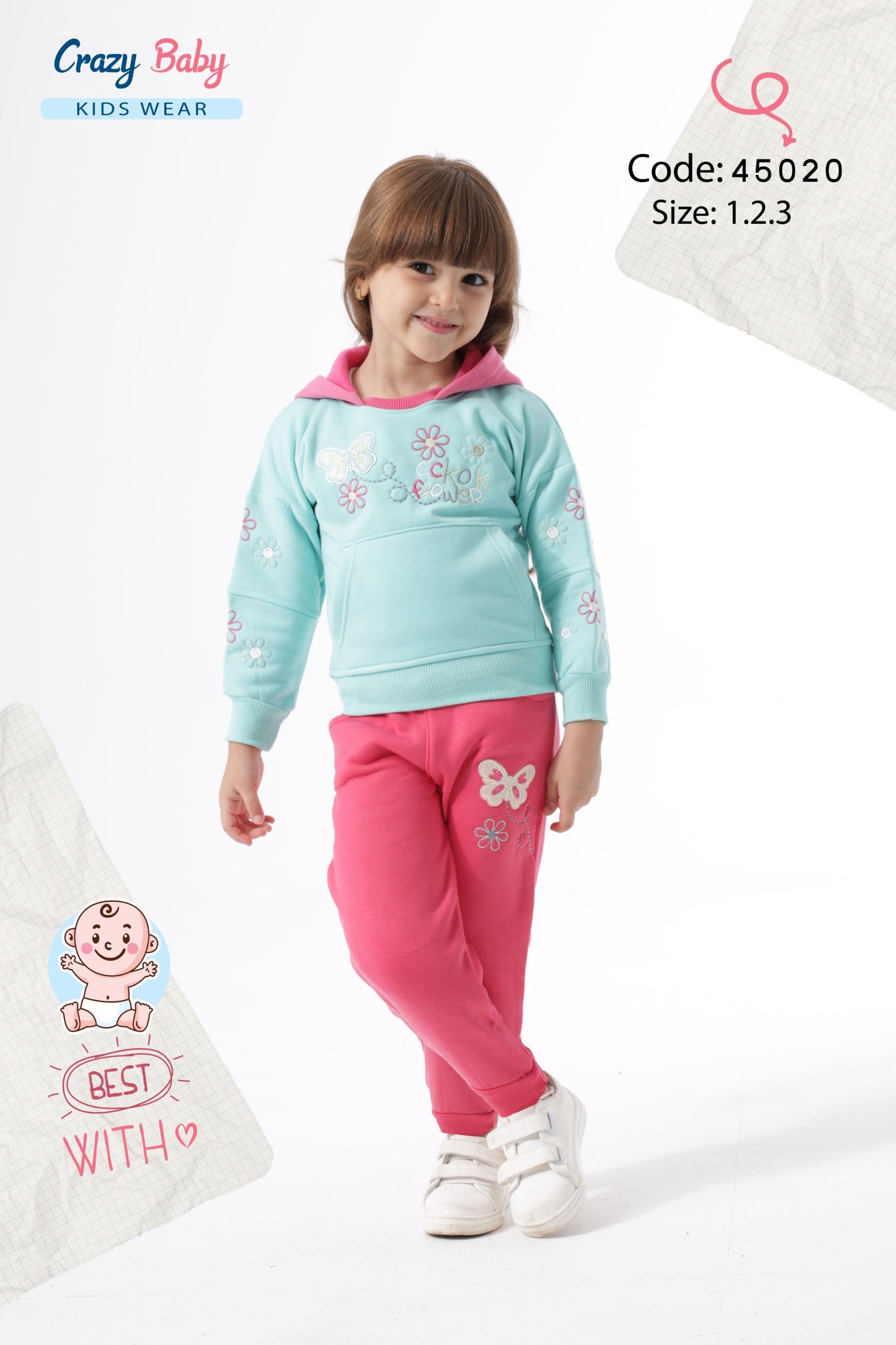 طقم ميلتون معالج بناتي 45020