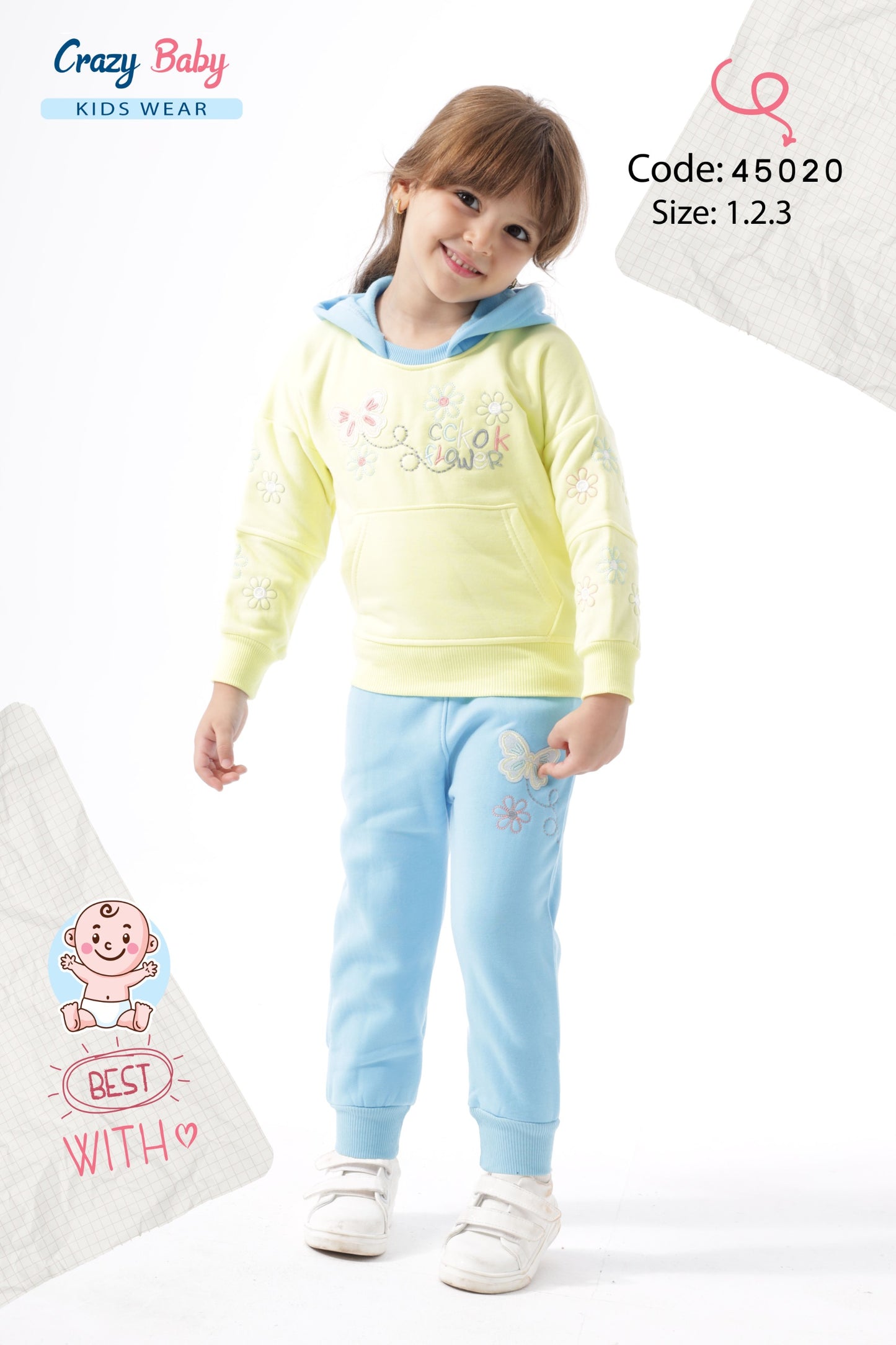 طقم ميلتون معالج بناتي 45020